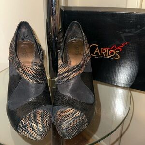 Sexy Carlos Santana "Chula" platform ankle booties 
Size 7